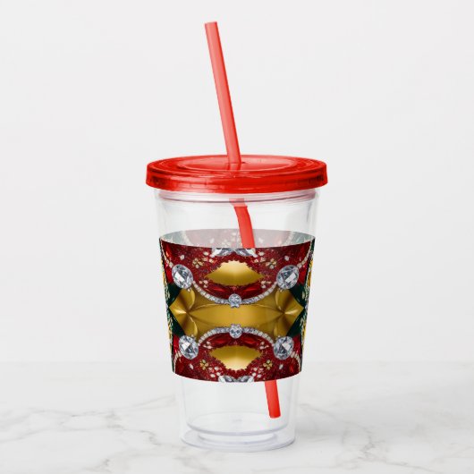 Acrylic Tumbler mit Los Angeles Farbdesign Acryltrinkbecher (Links)