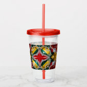 Acrylic Tumbler mit Los Angeles Farbdesign Acryltrinkbecher (Vorderseite)