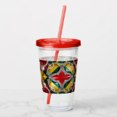 Acrylic Tumbler mit Los Angeles Farbdesign Acryltrinkbecher (Rückseite)