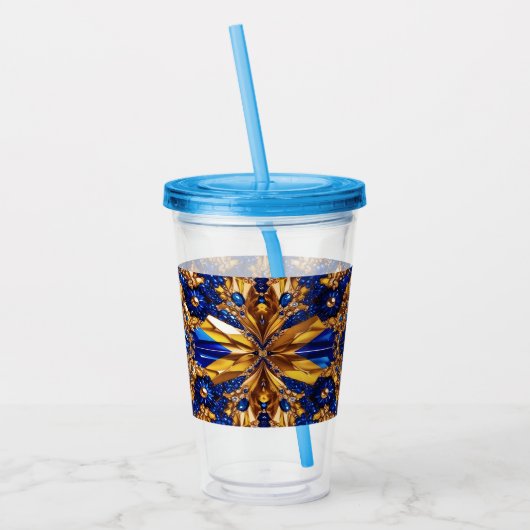 Acrylic Tumbler mit Schwedenfarbendesign Acryltrinkbecher (Links)
