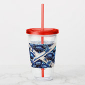 Acrylic Tumbler mit Scottish Thistles Design Acryltrinkbecher (Vorderseite)