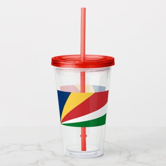 Acrylic Tumbler mit seychellischen Farbdesign Acryltrinkbecher (Vorderseite)
