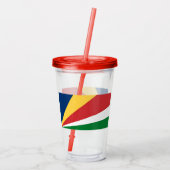Acrylic Tumbler mit seychellischen Farbdesign Acryltrinkbecher (Rückseite)