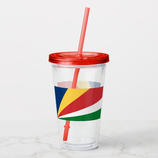 Acrylic Tumbler mit seychellischen Farbdesign Acryltrinkbecher (Rückseite)