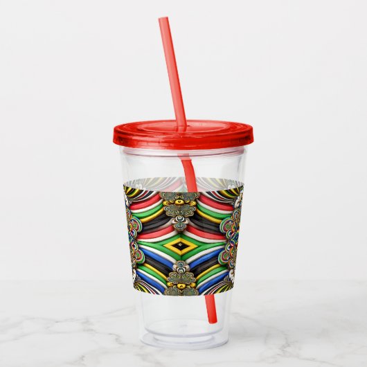 Acrylic Tumbler mit südafrikanischer Farbgestaltun Acryltrinkbecher (Links)