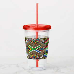 Acrylic Tumbler mit südafrikanischer Farbgestaltun Acryltrinkbecher