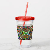 Acrylic Tumbler mit südafrikanischer Farbgestaltun Acryltrinkbecher (Rückseite)
