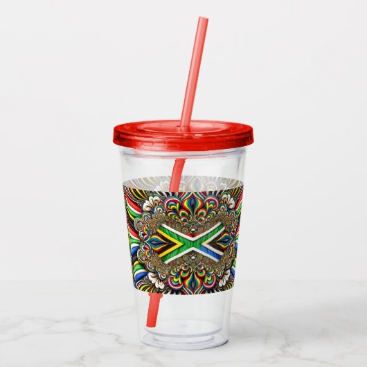 Acrylic Tumbler mit südafrikanischer Farbgestaltun Acryltrinkbecher (Rückseite)