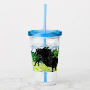 Acrylic Tumbler: Schwarzer Stallion Acryltrinkbecher