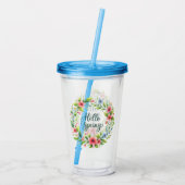 Acrylic Tumbler-Spring Floral Drinkware Acryltrinkbecher (Rückseite)