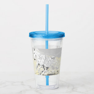 Acrylic Tumbler: Weißer Stallion Acryltrinkbecher