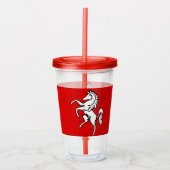 Acrylic Tumbler with flag of Kent County, England Acryltrinkbecher (Vorderseite)