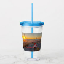 Acrylic Tumbler with Holiday beach theme Foto