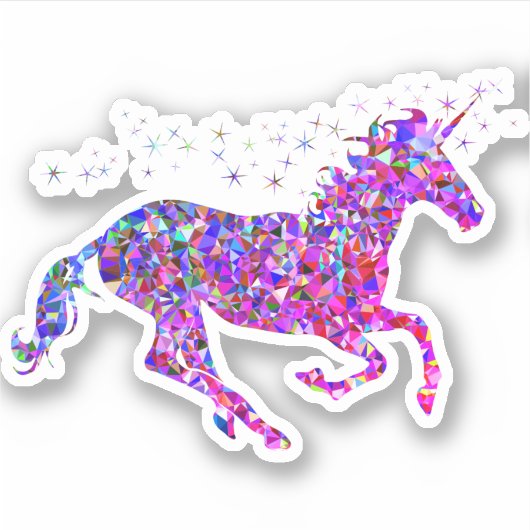 Acrylic Unicorn Aufkleber (Vorderseite)
