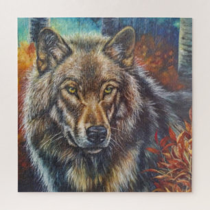 Acrylic Wall Art Wolf im Herbst Puzzle