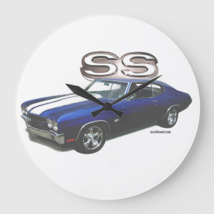 Acrylic Wall Clock 1970 CHEVELLE SS Große Wanduhr