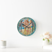 Acrylic Wall Clock Art Nouveau Alphonse Mucha 20 Runde Wanduhr (Zuhause)