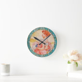 Acrylic Wall Clock Art Nouveau Alphonse Mucha 27 Runde Wanduhr (Zuhause)