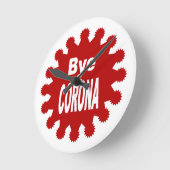 Acrylic Wall Clock Bye CORONA Runde Wanduhr (Winkel)