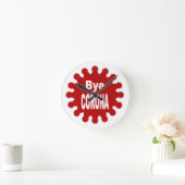 Acrylic Wall Clock Bye CORONA Runde Wanduhr (Zuhause)