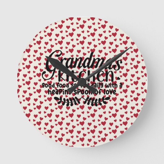 Acrylic wall clock  - Grandma's kitchen Runde Wanduhr (Vorderseite)