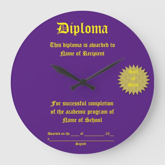 Acrylic Wall Clock Große Wanduhr (Vorderseite)