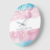 Acrylic Wall Clock Transgender flag design Große Wanduhr (Winkel)