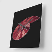 Acrylic Wall Clock whit Ammonite Quadratische Wanduhr (Winkel)