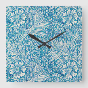 ACRYLIC WALL CLOCK : WILLIAM MORRIS DESIGNS QUADRATISCHE WANDUHR