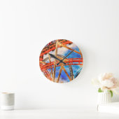 Acrylic Wall Clock with roller coaster Runde Wanduhr (Zuhause)