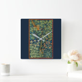 ACRYLIC WALLCLOCK: WILLIAM MORRIS : PHEASANT QUADRATISCHE WANDUHR (Zuhause)
