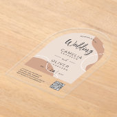 ACRYLIC WEDD Earth Tones Abstrakt QR Code UAWG Acryleinladungen (Ablage )