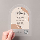 ACRYLIC WEDD Earth Tones Abstrakt QR Code UAWG Acryleinladungen (Insitu (Handheld))