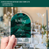 ACRYLIC WEDD Emerald Green QR Code UAWG-Website Acryleinladungen