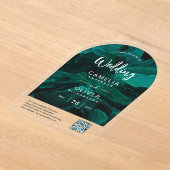 ACRYLIC WEDD Emerald Green QR Code UAWG-Website Acryleinladungen (Ablage )