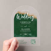 ACRYLIC WEDD Green Agate QR Code UAWG-Website Acryleinladungen (Insitu (Handheld))