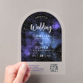 ACRYLIC WEDD Starry Night Galaxy QR Code UAWG Acryleinladungen (Insitu (Handheld))