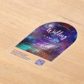 ACRYLIC WEDD Starry Night Galaxy QR Code UAWG Acryleinladungen (Ablage )