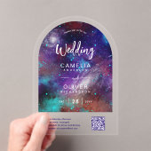 ACRYLIC WEDD Starry Night Galaxy QR Code UAWG Acryleinladungen (Insitu (Handheld))