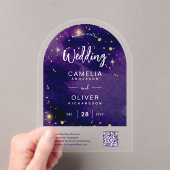 ACRYLIC WEDD Starry Night Sky QR Code UAWG Acryleinladungen (Insitu (Handheld))