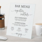 Acrylic Wedding Bar Menu Sign Sockelschild (In Situ)