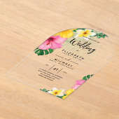 ACRYLIC Wedding Einladung Tropische Blume Luau Bea (Ablage )