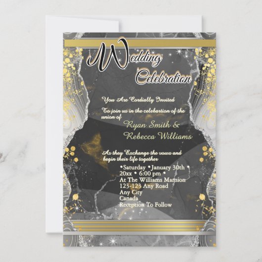 Acrylic Wedding Invitation Einladung (Vorderseite)