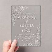 Acrylic Wedding Invitation - Floral Acryleinladungen (Insitu (Handheld))