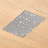 Acrylic Wedding Invitation - Floral Acryleinladungen (Ablage )
