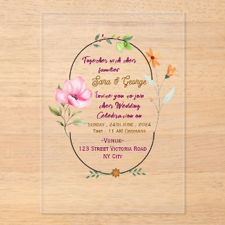 Acrylic Wedding Invitations Acryleinladungen