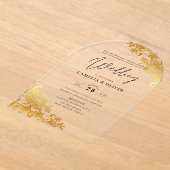 ACRYLIC Wedding Invites Gold Lace Elegantes Highli Acryleinladungen (Ablage )