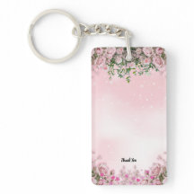 Acrylic Wedding Keychain Favor – Double‑Sided