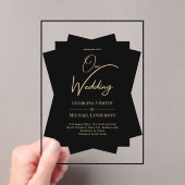 ACRYLIC Wedding lädt BLACK GOLD ein einzigartiges, Acryleinladungen (Insitu (Handheld))