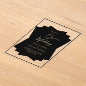 ACRYLIC Wedding lädt BLACK GOLD ein einzigartiges, Acryleinladungen (Ablage )